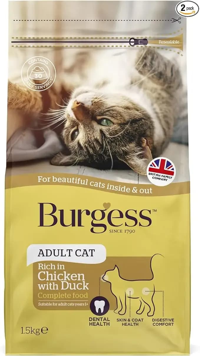 Burgess Adult Cat Chicken & Duck (1.5kg)