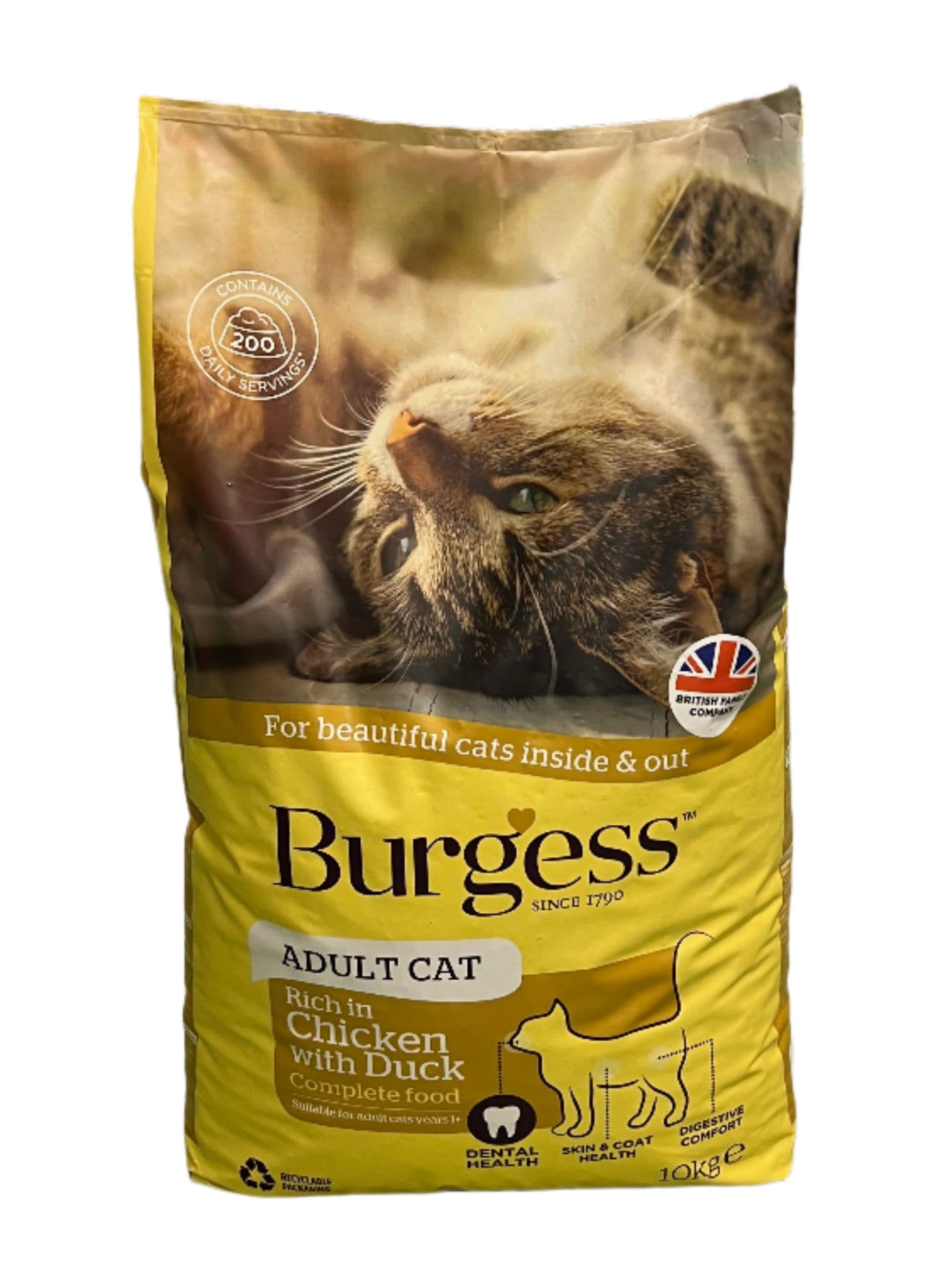 Burgess Adult Cat Chicken & Duck (10kg)