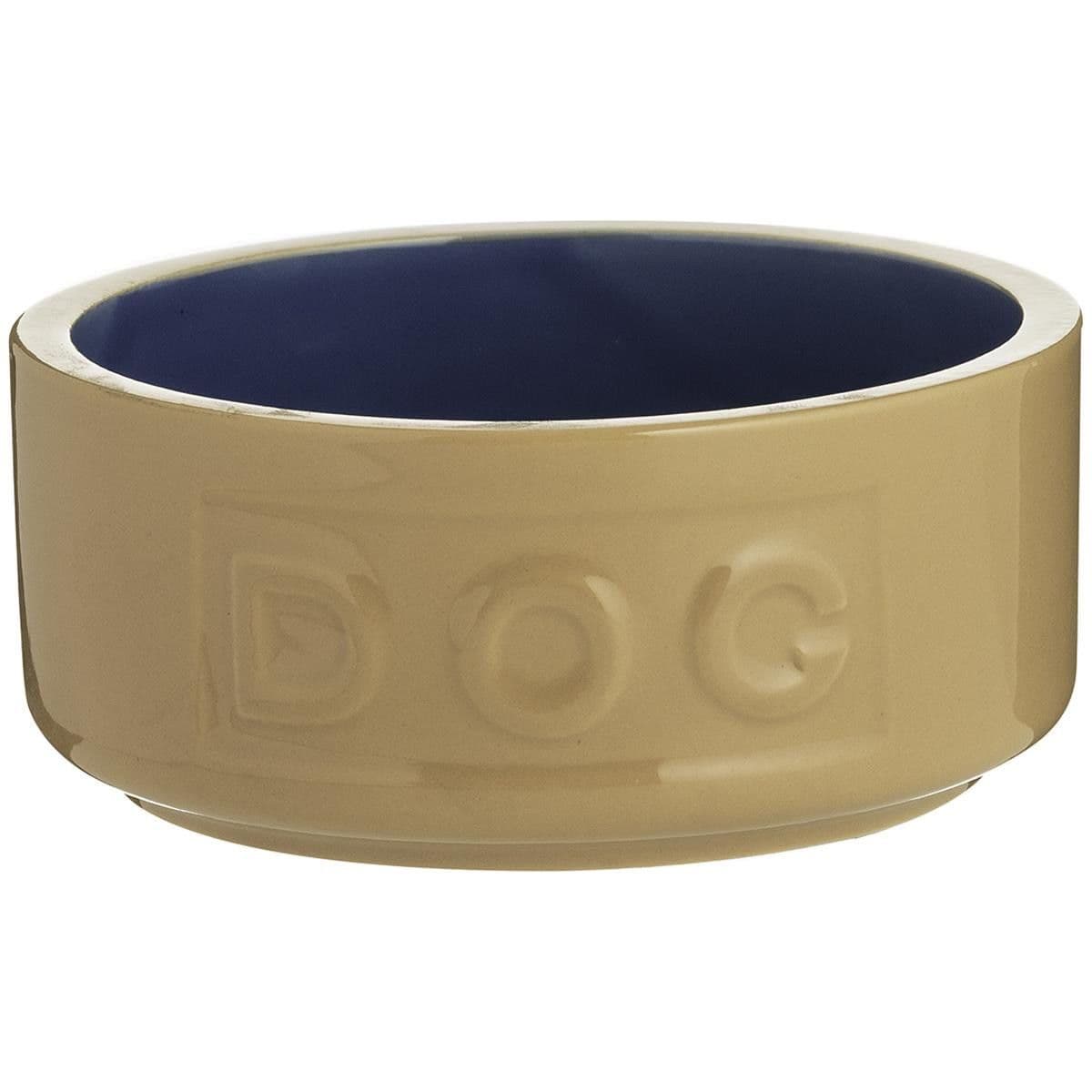 Mason Cash Cane & Blue Lettered Dog Bowl (13cm)
