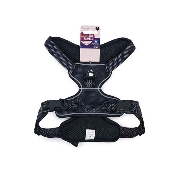Rosewood Black Reflective Dog Harness (Small)