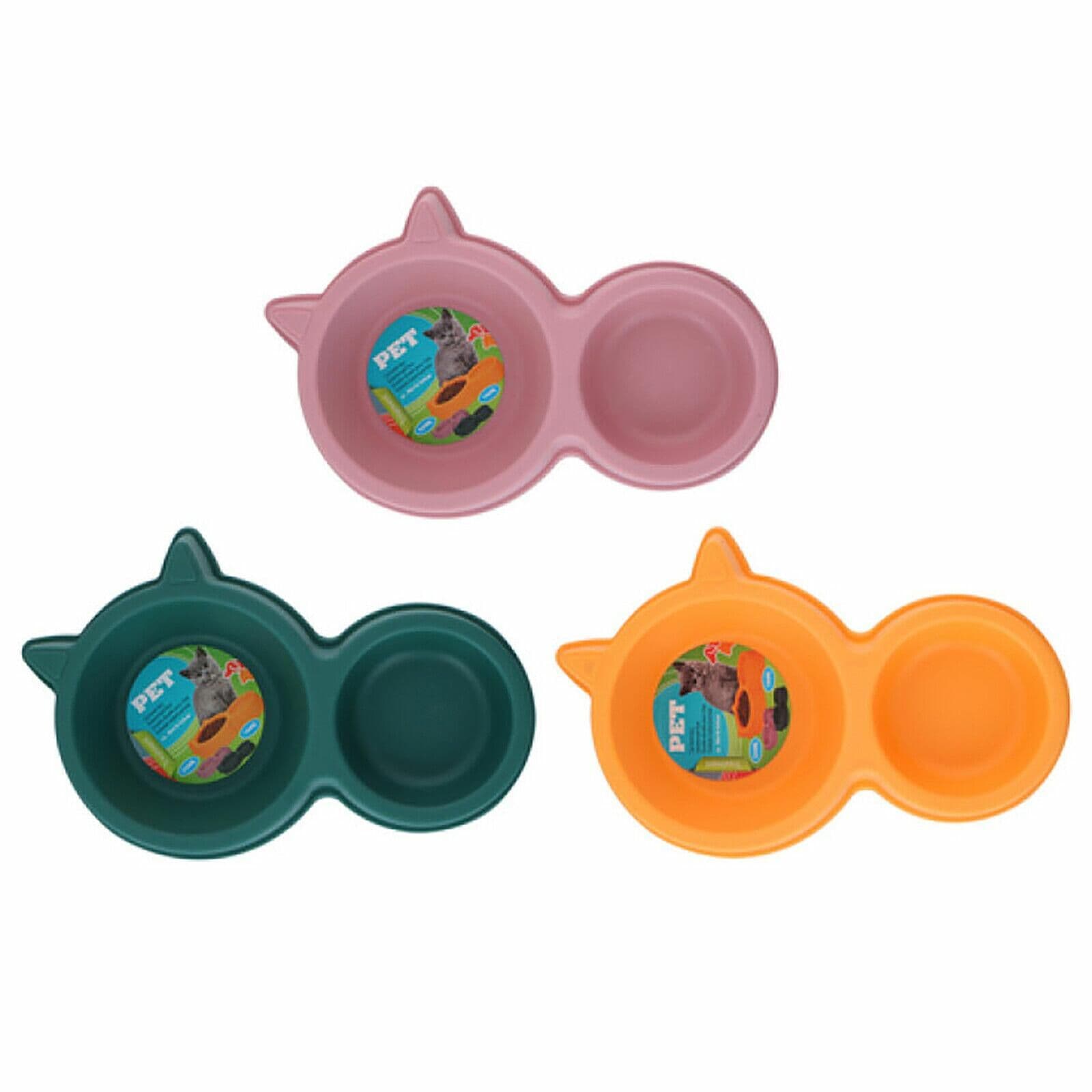 Wham Non Slip Twin Pet Bowl (Small)