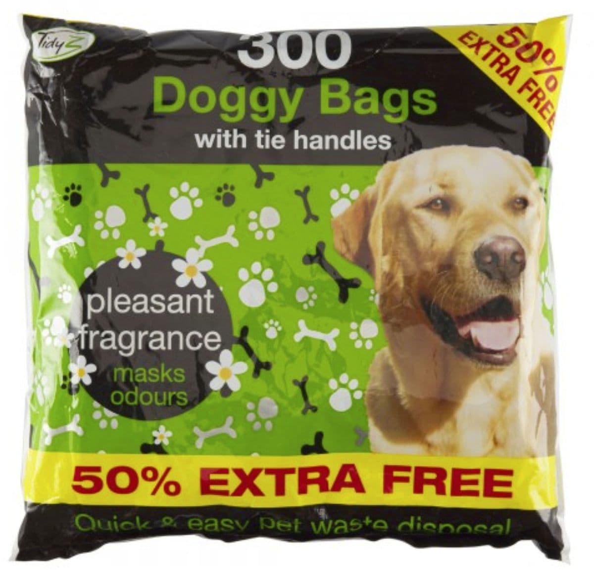 Tidy Doggy Bags With Tie Handles (300pk)