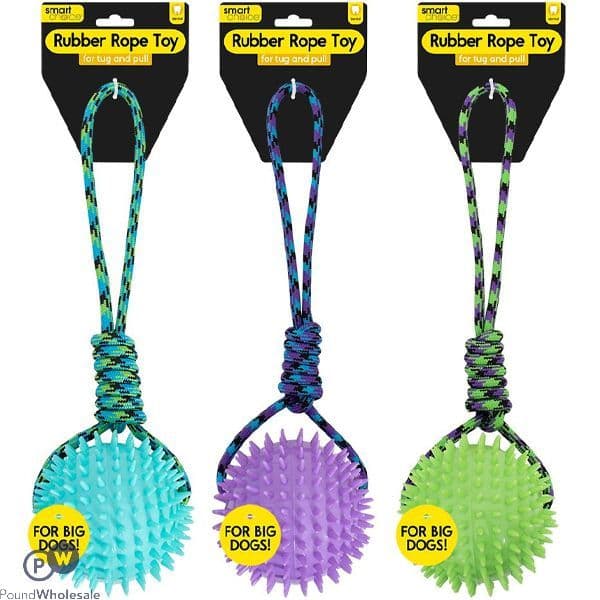 Smart Choice Rubber & Rope Pull Dog Toy