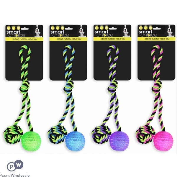 Smart Choice Marble Rubber Rope Dog Toy