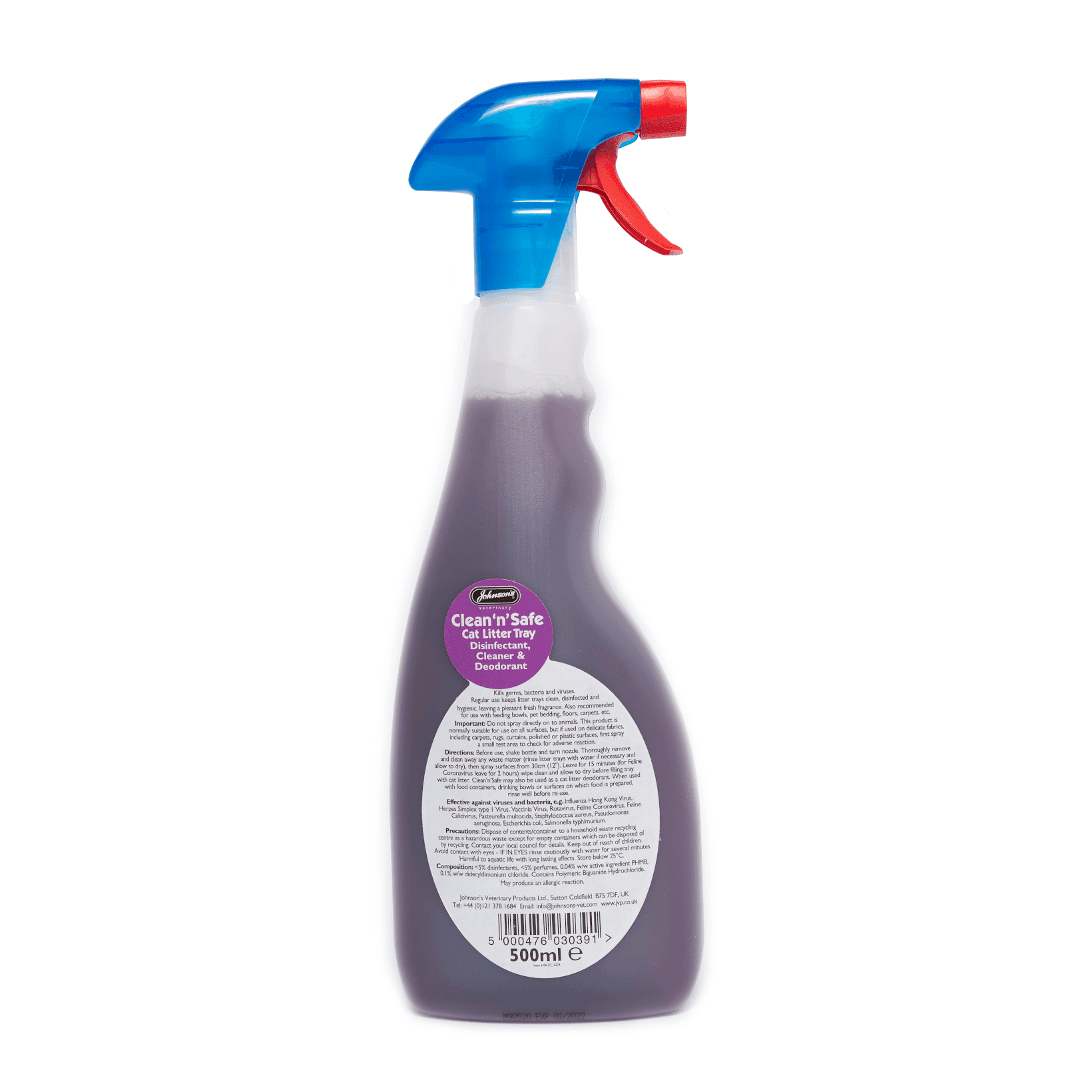 Johnsons Clean N Safe Litter Tray Spray (500ml)