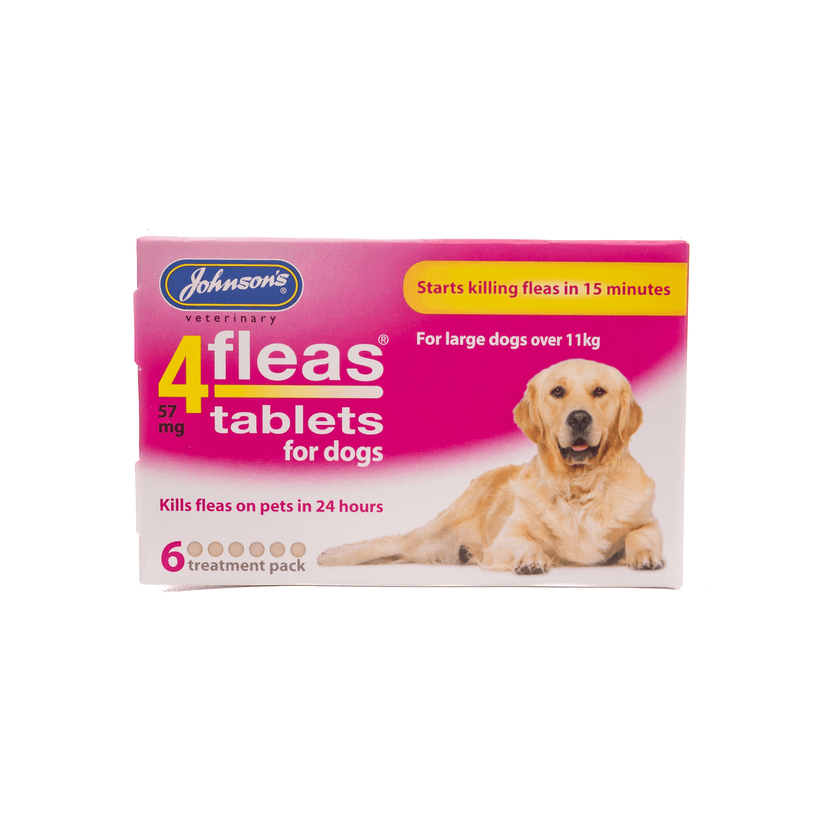 Johnsons 4 Fleas Tablets Dogs Over 11kg (6pk)