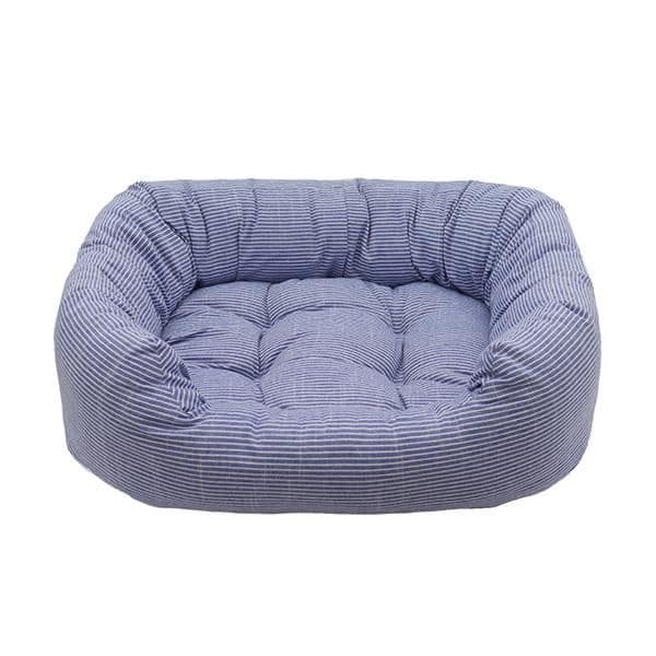 Rosewood Blue Sky Stripe Square Bed (Small/50x42cm)