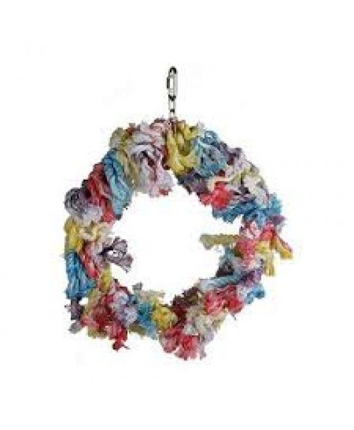 Happy Pet Products Flossin Ring Bird Toy