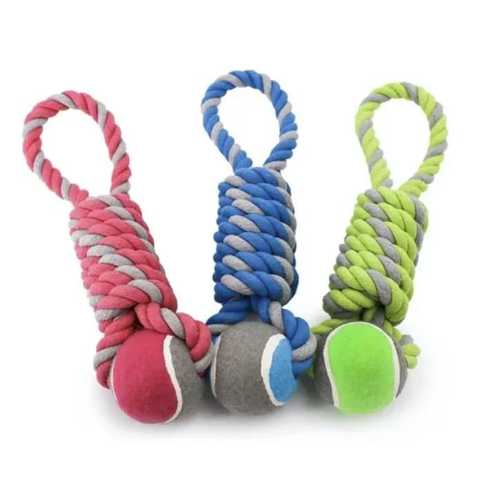 Happy Pet Products Tennis Ball Coil Tugger