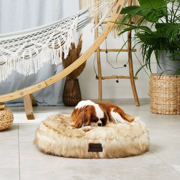 Rosewood Faux Fur Orthopedic Dog Rug Bed