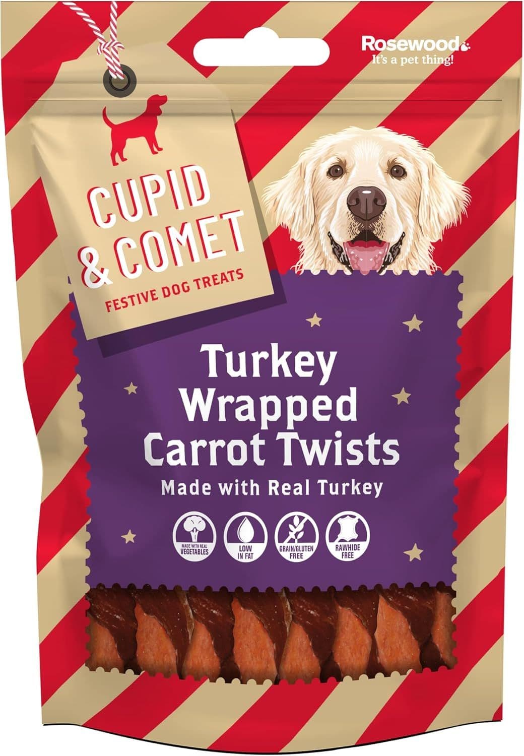 Turkey Wrapped Carrot Twist Dog Treat