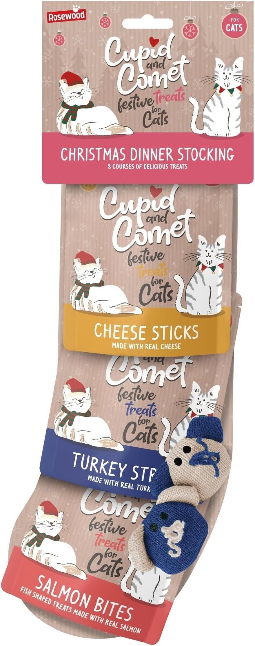 Rosewood Cupid & Comet Dinner Cat Stocking