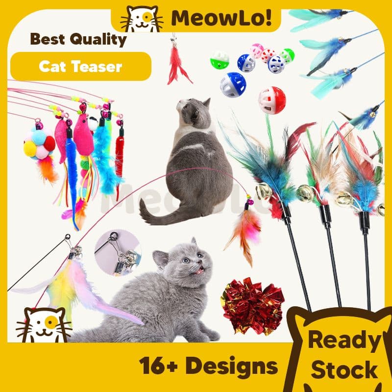 Pets That Play Cat Play Toy with Feathers