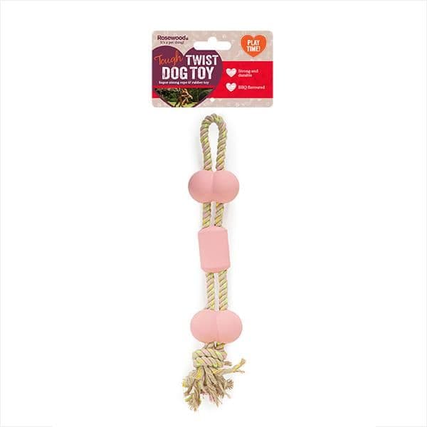 Rosewood BBQ Flavour Rubber & Rope Bone