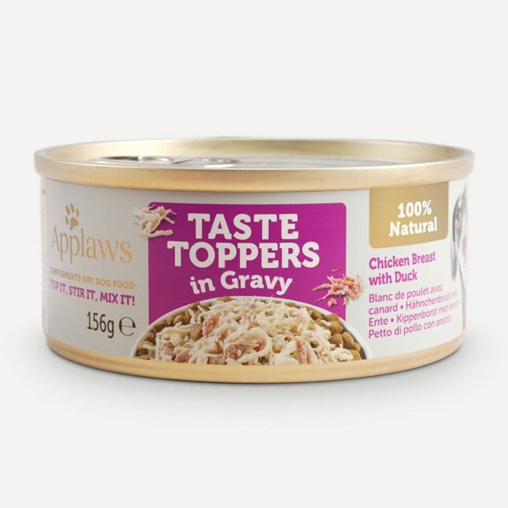 Applaws Taste Toppers Natural Wet Dog Food, Chicken & Duck In Gravy (156g)
