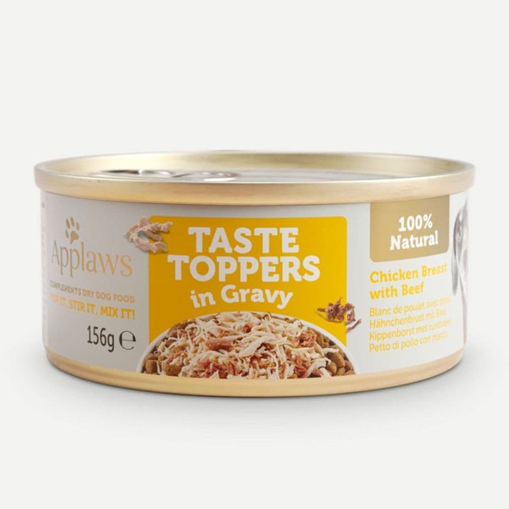 Applaws Taste Toppers Natural Wet Dog Food Chicken & Beef In Gravy (156g)