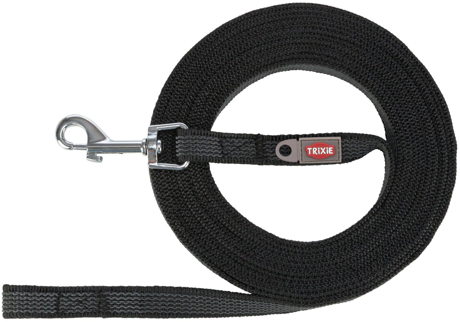 Trixie Tracking Lead Rubberised Black (S-M / 5m x 15mm)