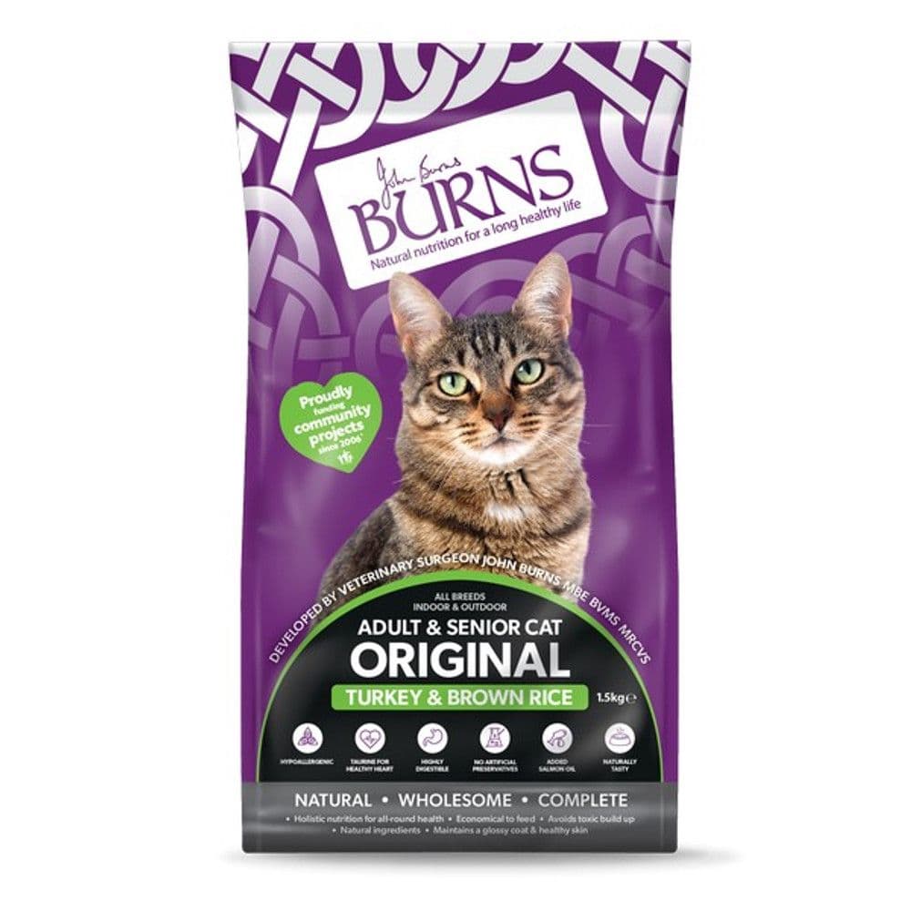 Burns Adult & Senior Cat Original Turkey & Rice (1.5kg)