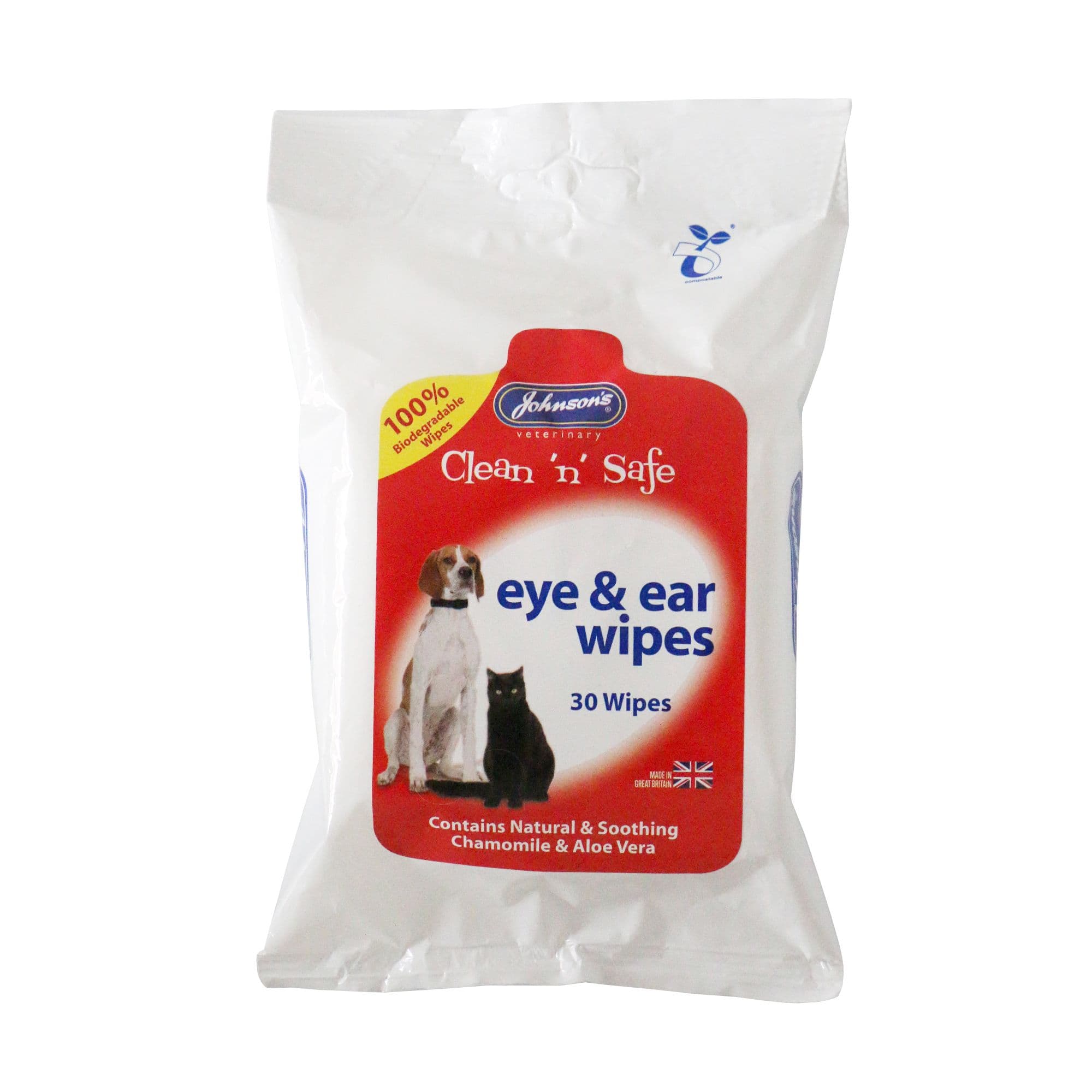 Johnsons Clean N Safe Eye & Ear Wipes (30pk)