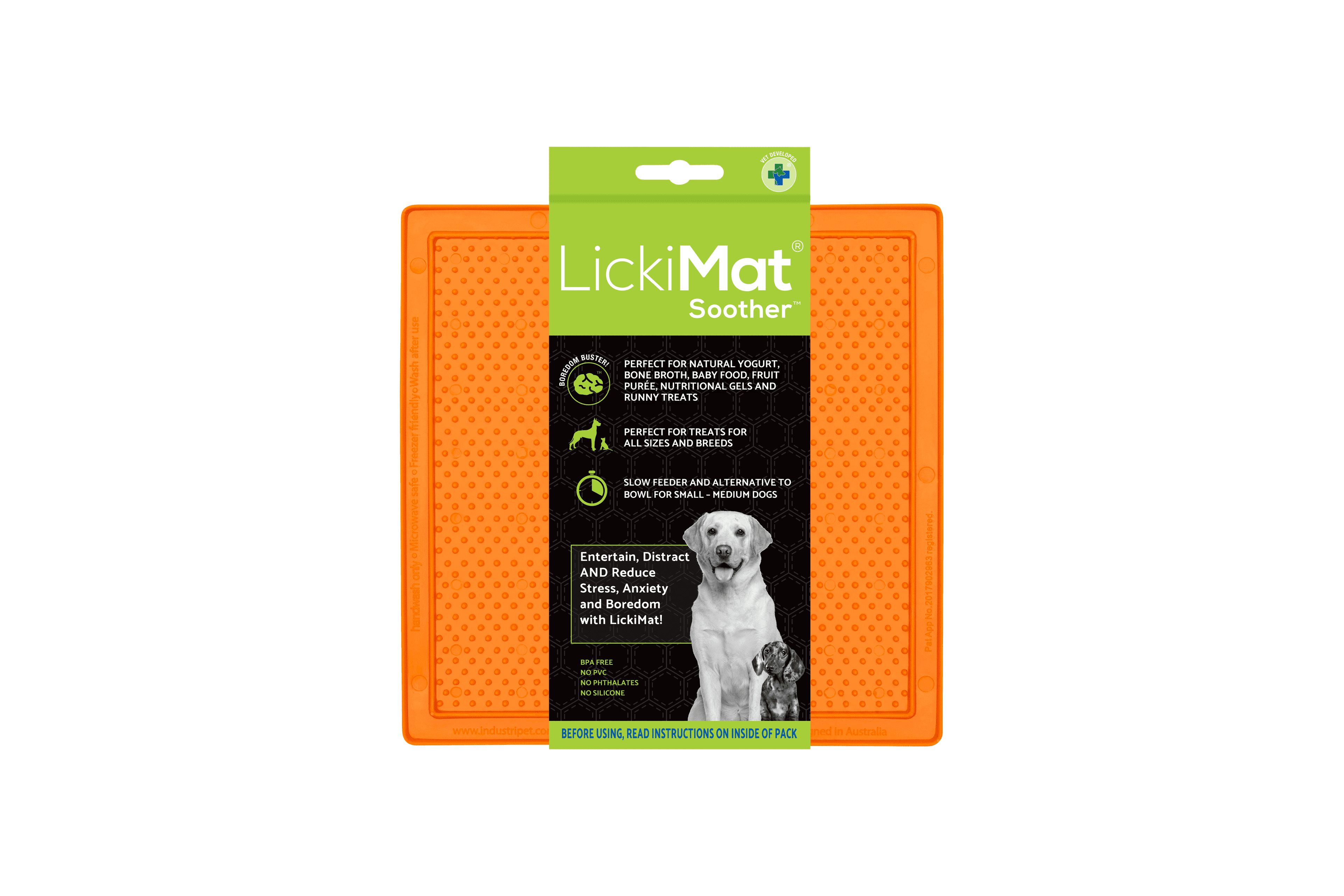 LickiMat Classic Soother (Orange) (20cm)