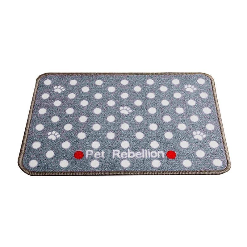 Pet Rebellion Dinner Mate Dotty Grey Large Absorbent Food Mat (40 x 60cm)
