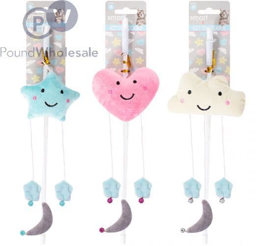 Smart Choice Plush Jingle Wand Kitten Teaser (Assorted)