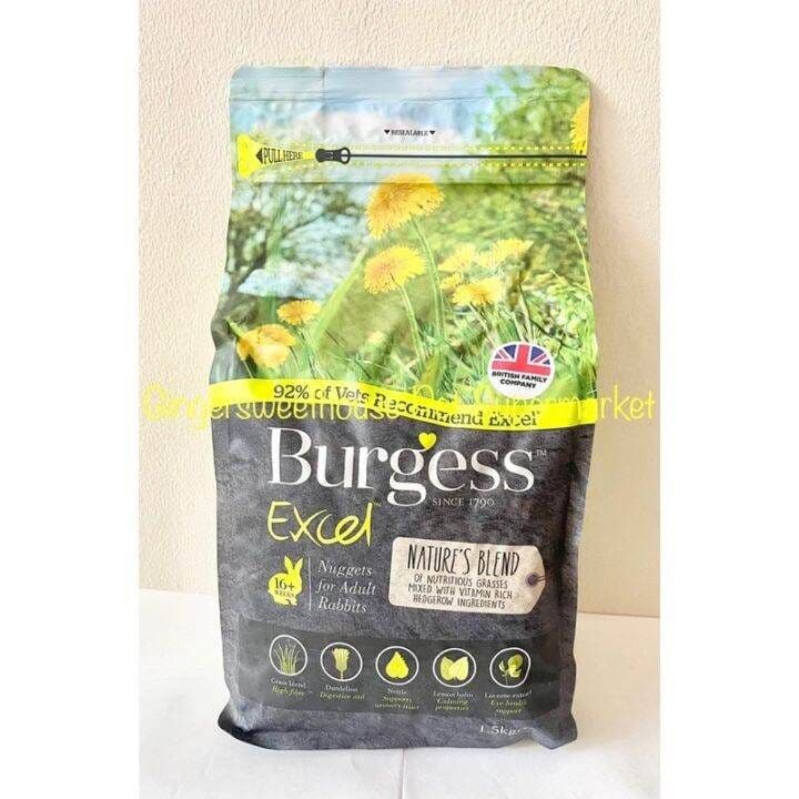 Burgess Excel Adult Rabbit Nuggets Natures Blend (1.5kg)