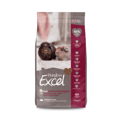 Burgess Excel Adult Indoor Guinea Pig Nuggets with Dandelion, Camomile & Passionflower (1.5kg)