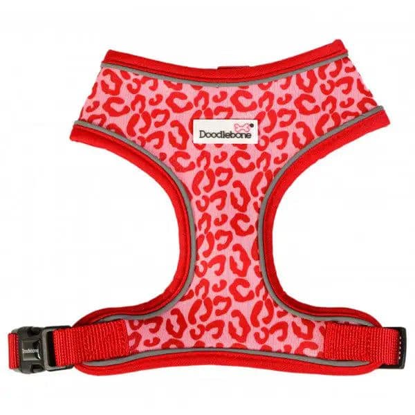 Doodlebone Airmesh Harness, Ruby Leopard, 6-7
