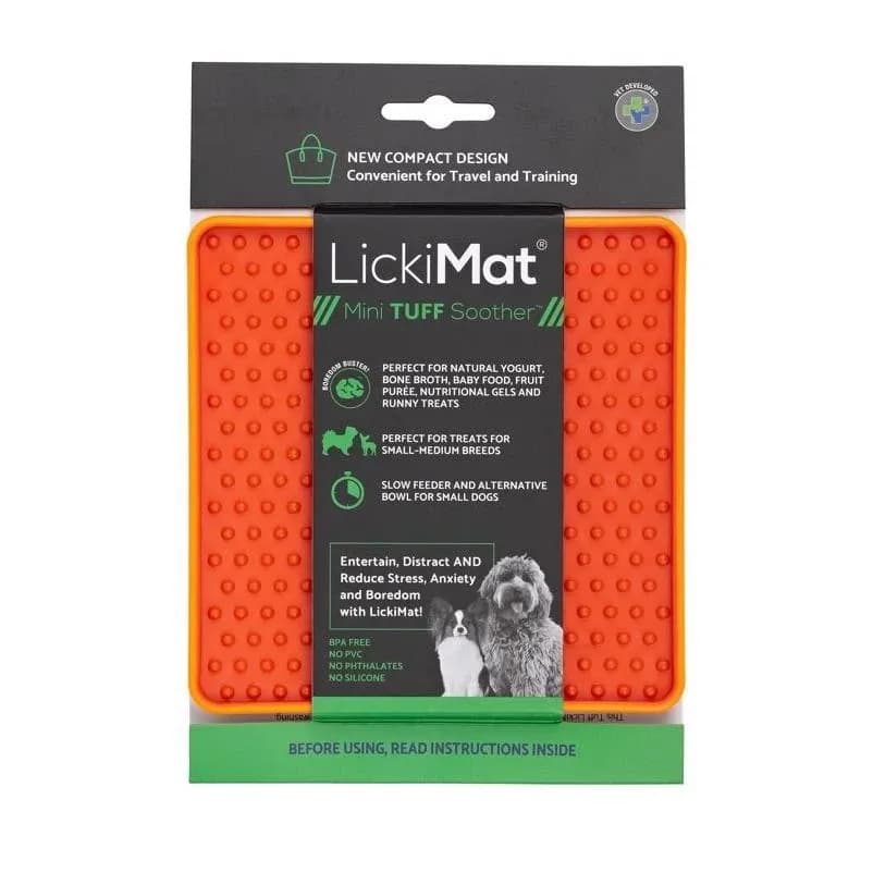 LickiMat Mini Tuff Soother (Orange)
