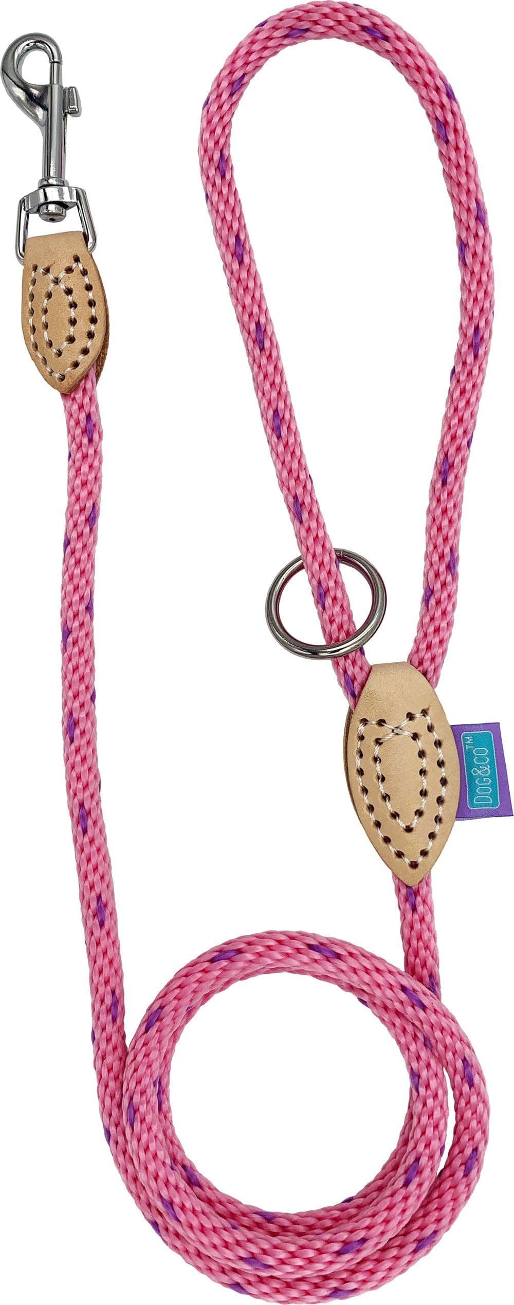 Hem & Boo Soft Touch Thin Rope Trigger Lead Pink (48”)