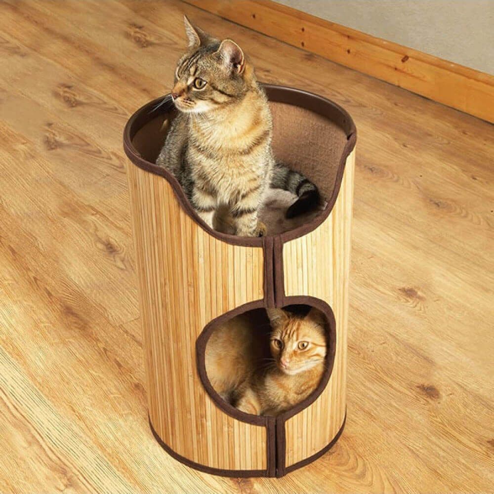 Rosewood Bamboo Cat Tower