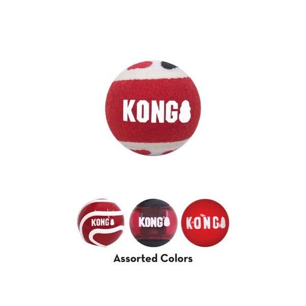 Kong Signature Balls Medium Assorted (4pk)