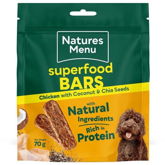 Natures Menu Superfood Bars Chicken with Chia & Coconut (70g)