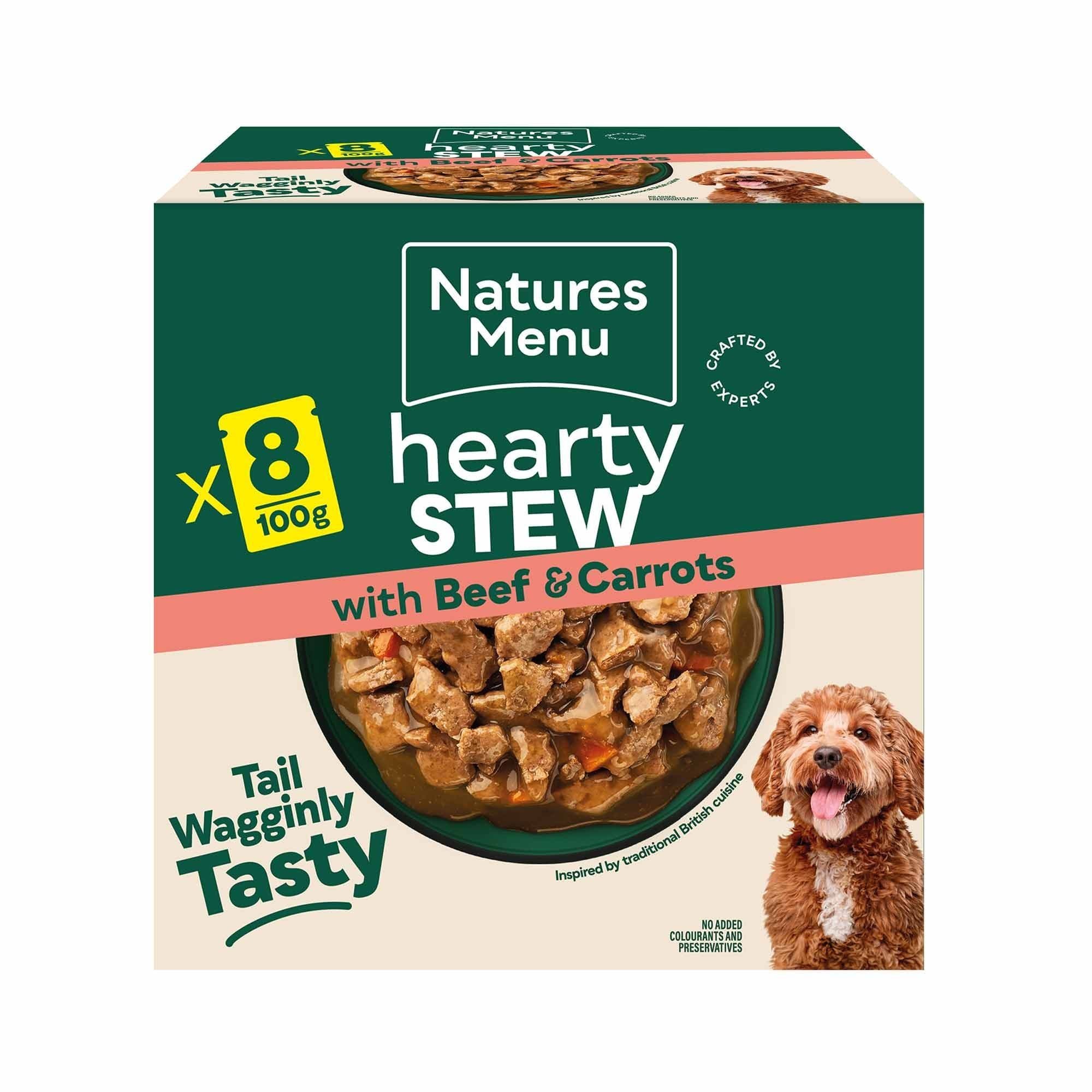 Natures Menu Dog Food Pouch Hearty Stew Adult Beef & Carrots (100g)