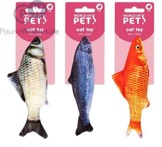 World of Pets Soft Fish Catnip Cat Toy Assorted (20cm)