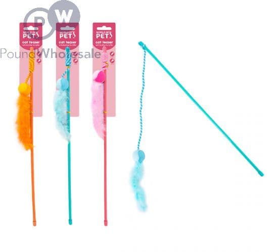World of Pets Plush Teaser Cat Toy 55cm (Assorted)