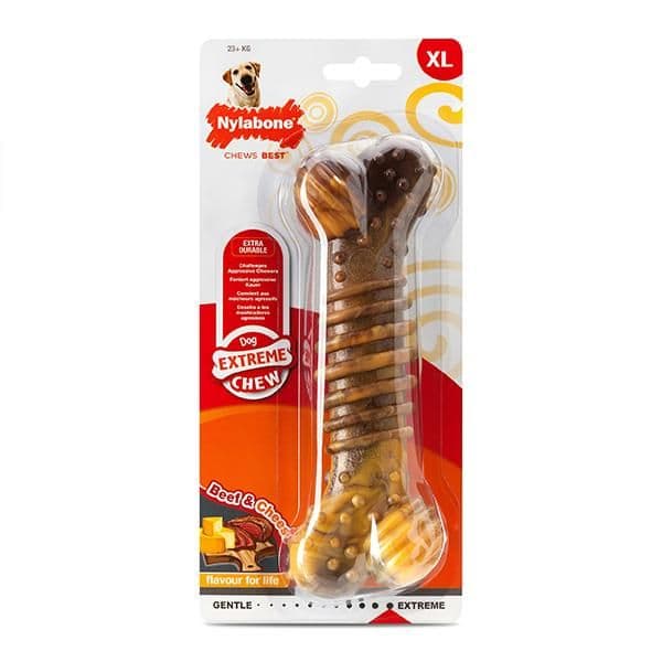 Nylabone Extreme Chew Textured Bone Beef & Cheese (Extra Large)