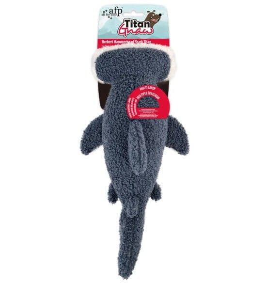 All For Paws Titan Gnaw Herbert Hammerhead Shark Titan