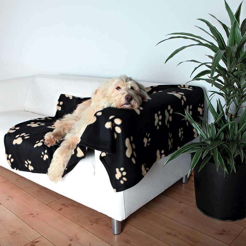 Trixie Fleece Barney Blanket Black/Beige (150 x 100cm)