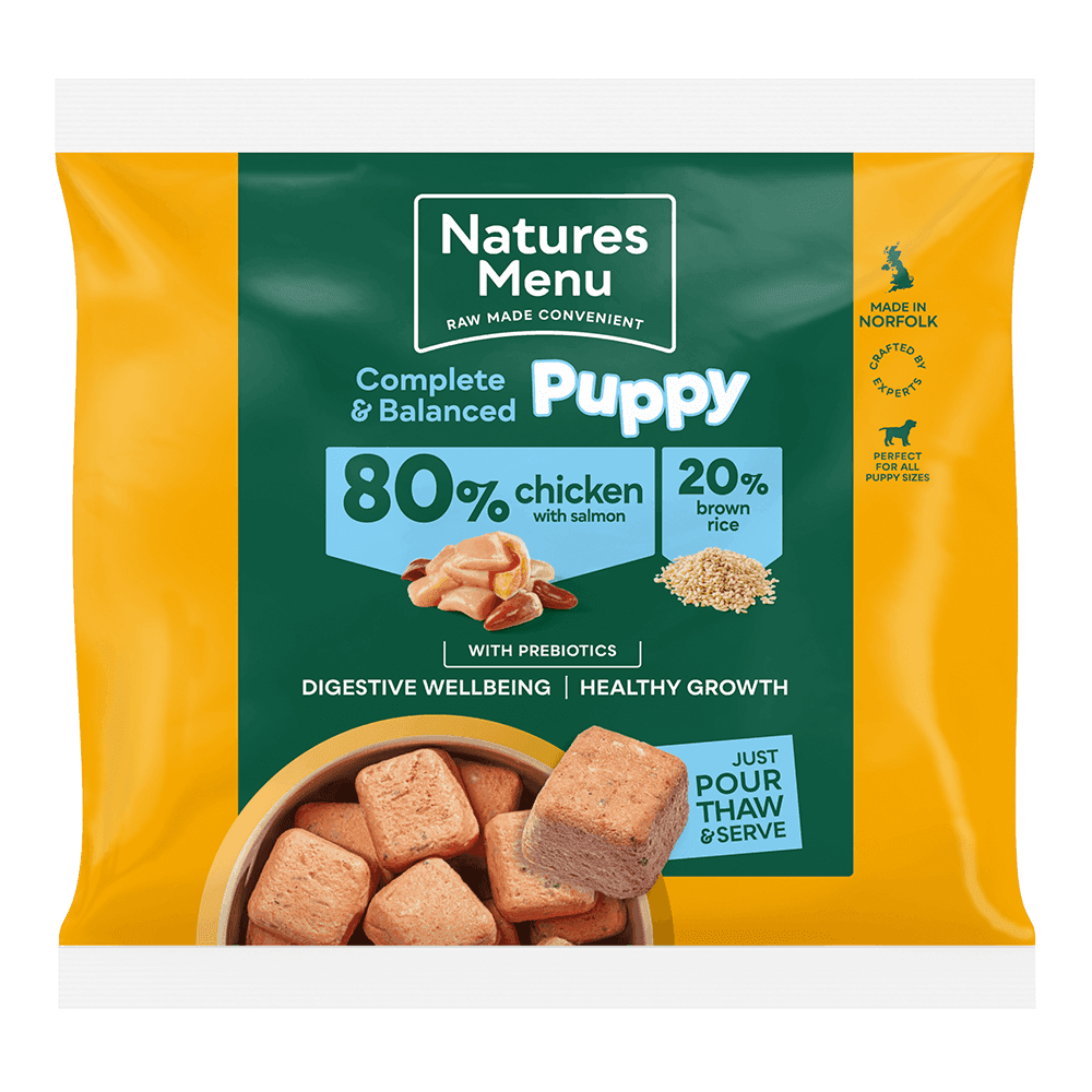 Natures Menu Raw Complete & Balanced 80/20 Nuggets Puppy Chicken with Salmon (1kg)