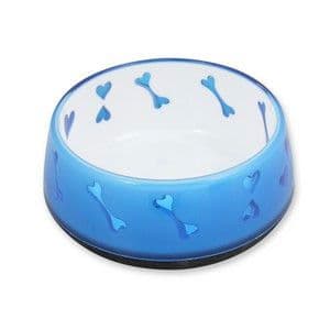 All For Paws Anti Slip Bowl Blue Hearts Dog Bowl (Medium)