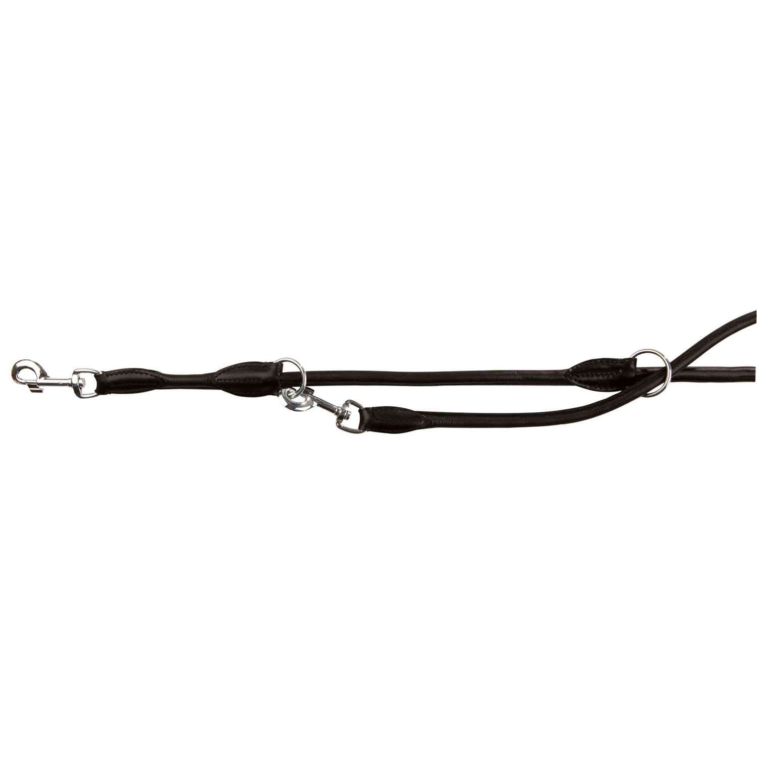 Trixie Active adjustable leash, round-sewn Black (Small-Medium: 2.00 m/ø 8mm)