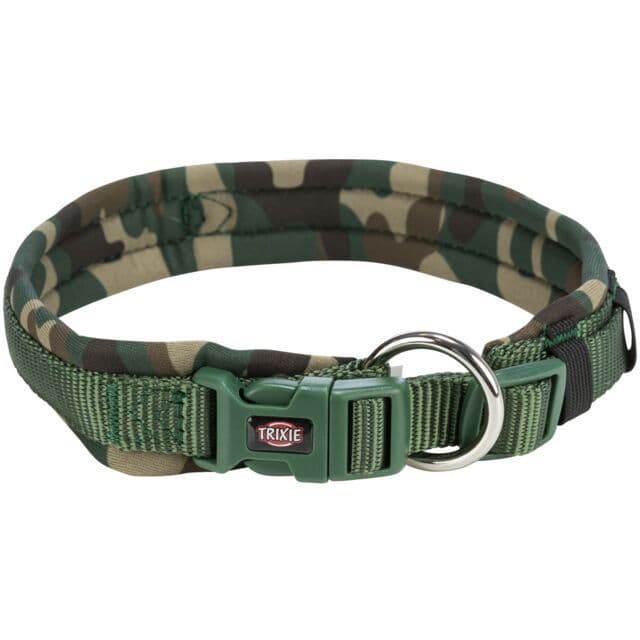 Trixie Premium Extra Wide Neoprene Padded Collar Camouflage/Fores Green (L/42-48CM)