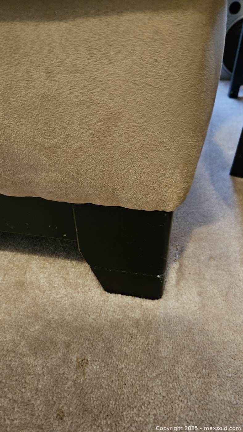 Beige Faux Suede Cushion