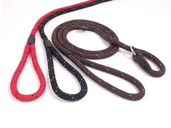 Rosewood Rope Twist Lead Brown/Teal (64")