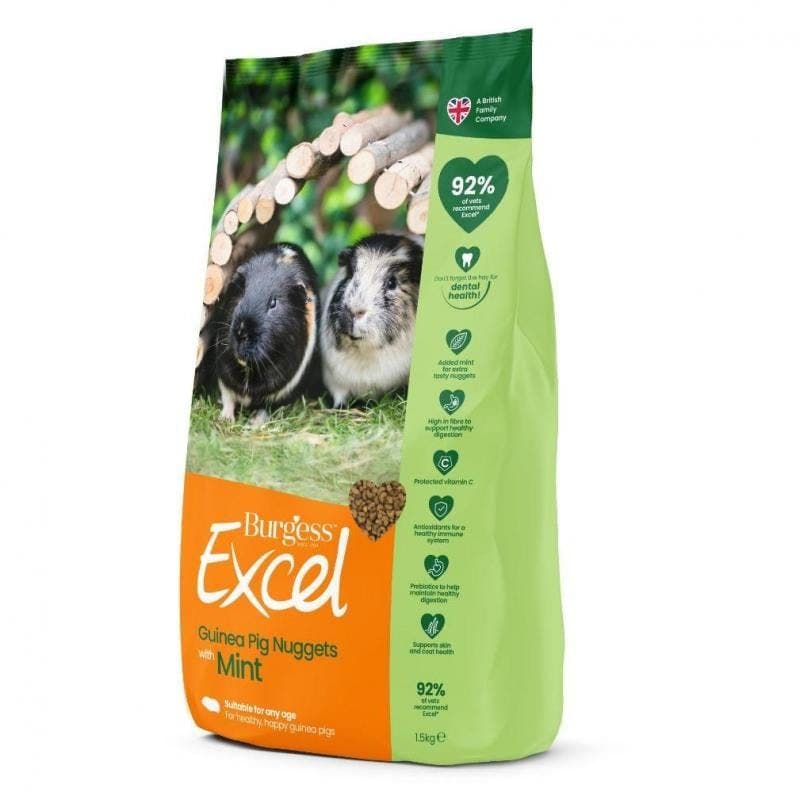 Burgess Excel Adult Guinea Pig Nuggets with Mint (Eco/KG)