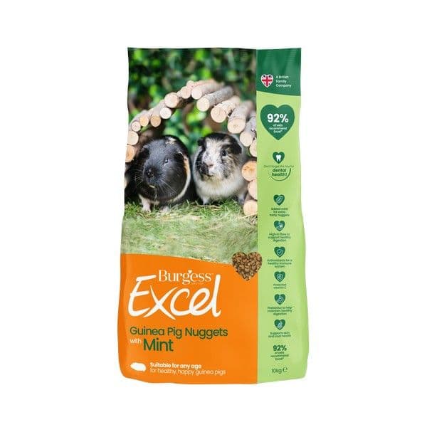 Burgess Excel Adult Guinea Pig Nuggets with Mint (10kg)