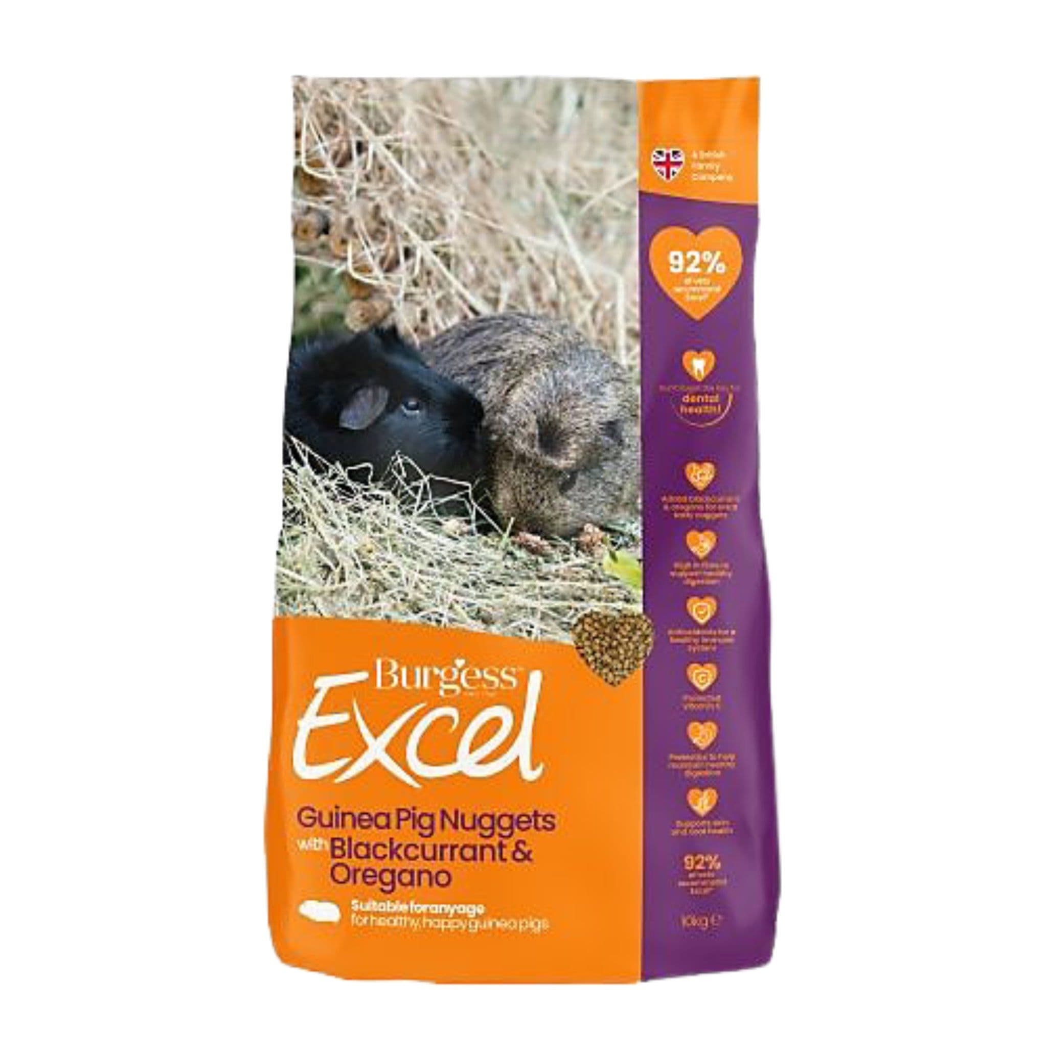 Burgess Excel Adult Guinea Pig Nuggets with Blackcurrant & Oregano (10kg)