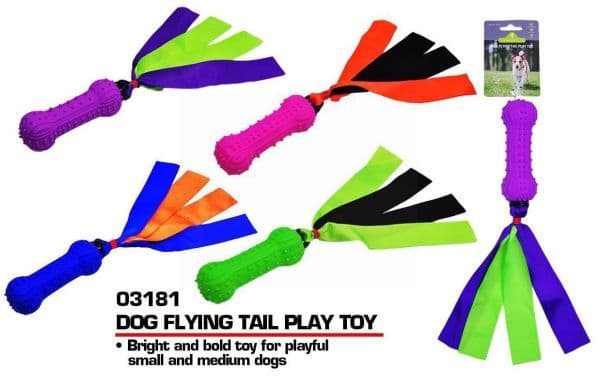 Pets That Play Fetch & Retrieve/Squeaky Dog Flying Tail Play Toy For Small/Medium Dogs
